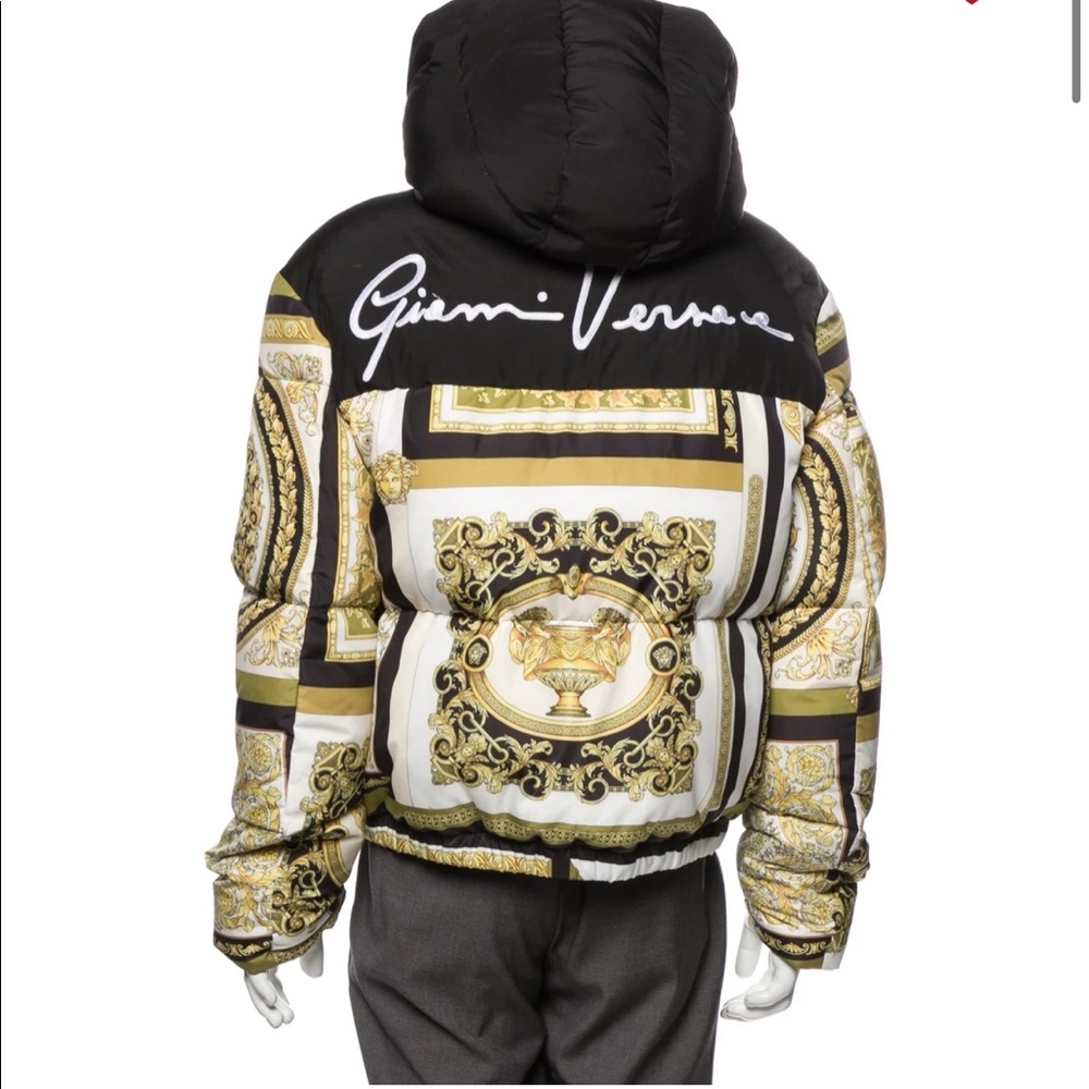 RARE 2021 Gianni Versace Barocco Mosaic Print Puffer Jacket EUC IT46 - Picture 14 of 16